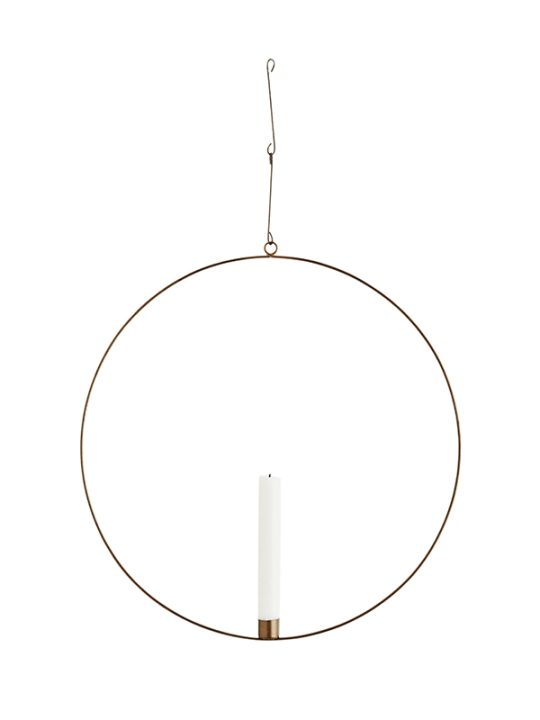 Madam Stoltz – Wire-ring med lysestage – Messing - 40 cm