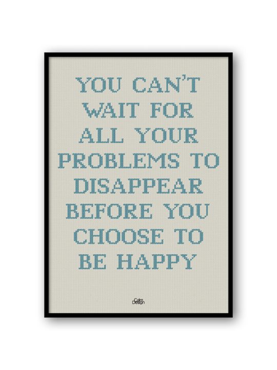 Calm Design - Be Happy - Poster - Blå