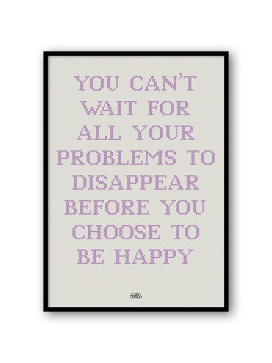 Calm Design - Be Happy - Poster - Lilla